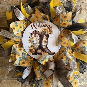 Beautiful boot wreath